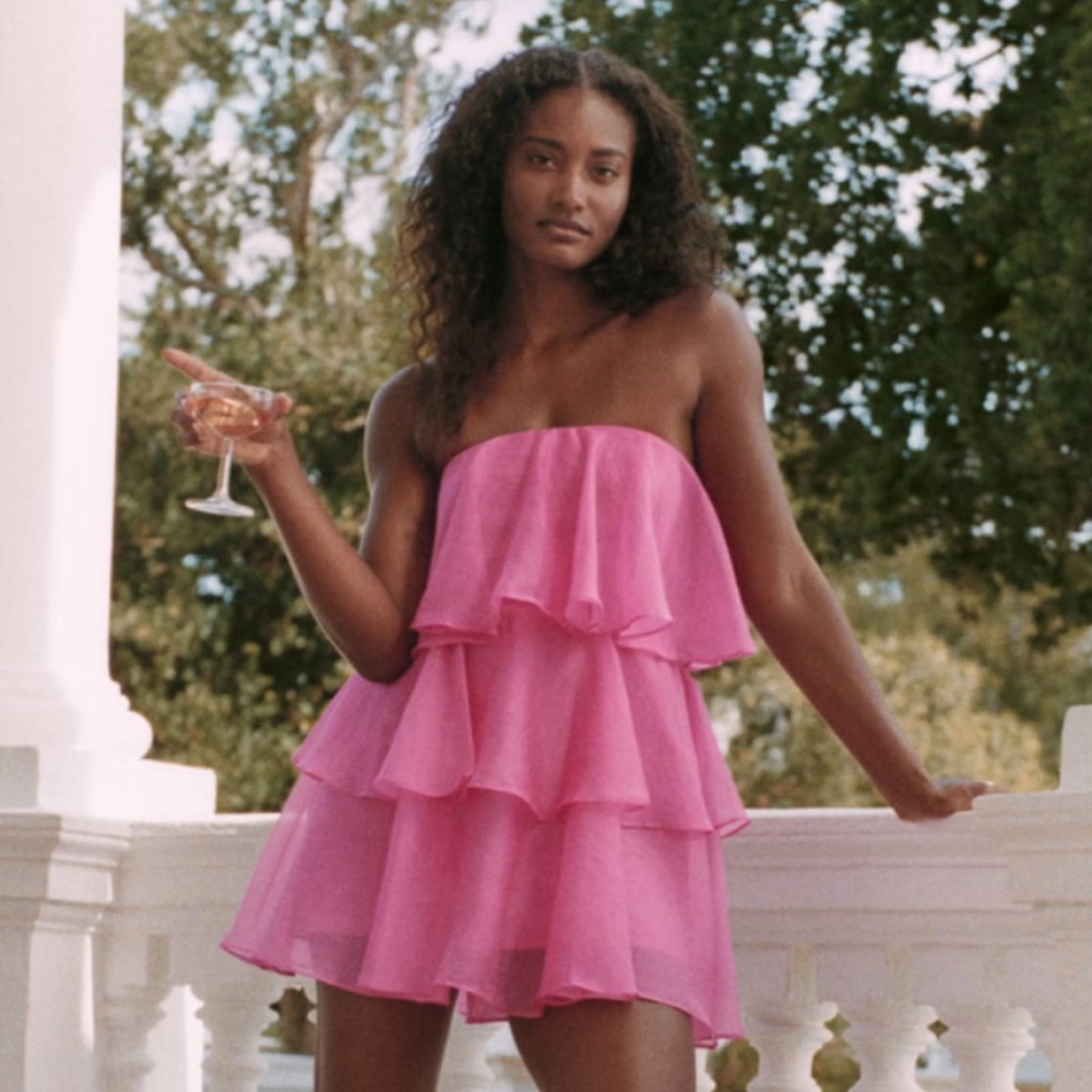 Abercrombie & Fitch Strapless Pink Dress NWT